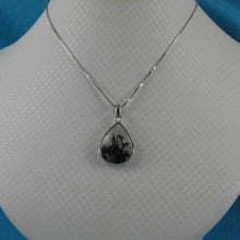 Load image into Gallery viewer, Black Rutilated Quartz 16 mm Raindrop Pendant