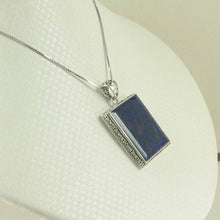 Load image into Gallery viewer, Antique-Style Blue Lapis Rectangle Pendant