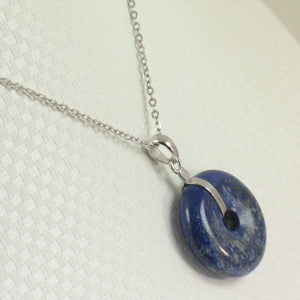 Bold Blue Lapis Donut Pendant