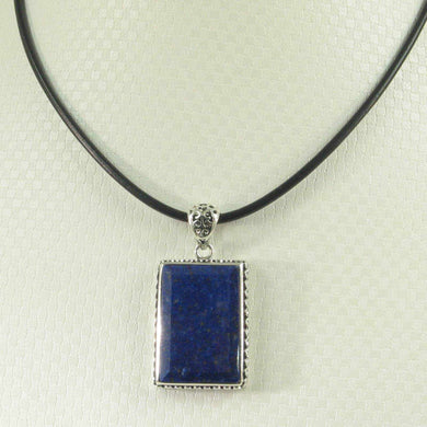 Large Antique Lapis Rectangle Pendant