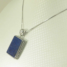 Load image into Gallery viewer, Large Antique Lapis Rectangle Pendant