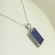 Load image into Gallery viewer, Large Antique Lapis Rectangle Pendant