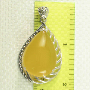 Cabochon Golden Agate Sterling Silver Pendant