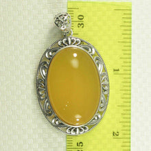 Load image into Gallery viewer, Cabochon Oval Yellow Agate Pendant