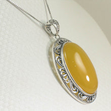 Load image into Gallery viewer, Cabochon Oval Yellow Agate Pendant