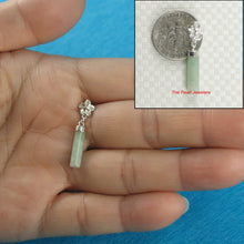 Load image into Gallery viewer, Celadon Green Jade Tube Pendant with Plumeria Bale