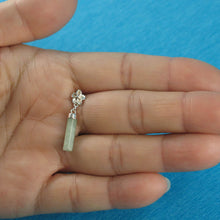 Load image into Gallery viewer, Celadon Green Jade Tube Pendant with Plumeria Bale