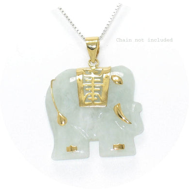 Celadon Jade Elephant Pendant