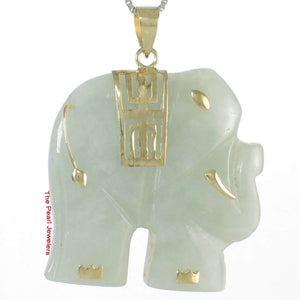 Celadon Jade Elephant Pendant