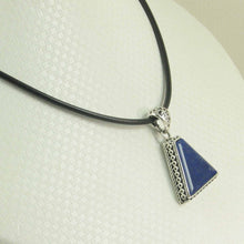 Load image into Gallery viewer, Antique-Style Blue Lapis Trapezoid Pendant