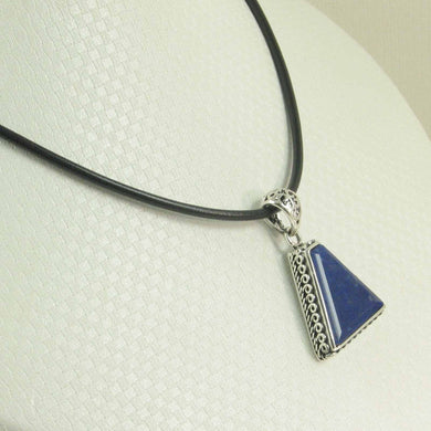 Antique-Style Blue Lapis Trapezoid Pendant