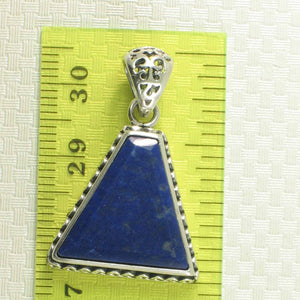 Antique-Style Blue Lapis Trapezoid Pendant