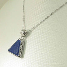 Load image into Gallery viewer, Antique-Style Blue Lapis Trapezoid Pendant