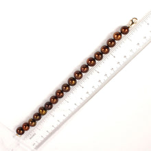 Load image into Gallery viewer, 14k Yellow Gold Clasp Chocolate Freshwater Pearl Hand-Knotted Bracelet
