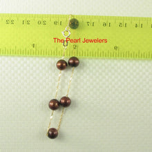Load image into Gallery viewer, 14k Yellow Gold Chocolate Cultured Pearl Handcrafted Tin-Cup Bracelet