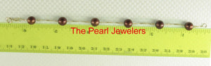 14k Yellow Gold Chocolate Cultured Pearl Handcrafted Tin-Cup Bracelet
