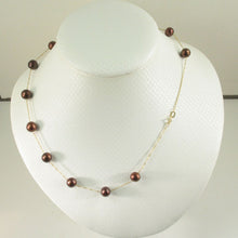 Load image into Gallery viewer, Chocolate Pearl Tin-Cup Necklace in 14k Gold