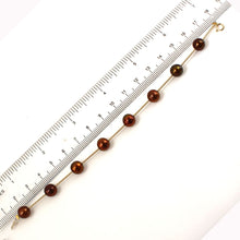 Load image into Gallery viewer, 14k Yellow Gold Twist Tube Chocolate Cultured Pearl Bracelet