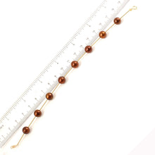 Load image into Gallery viewer, 14k Yellow Gold Twist Tube Chocolate Cultured Pearl Bracelet