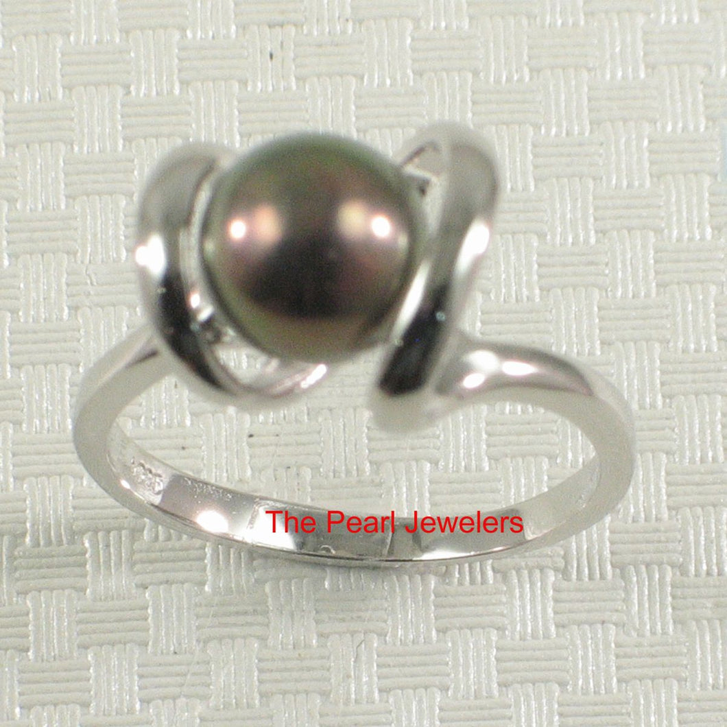 Classic .925 Sterling Silver Black-Peacock Pearl Ring