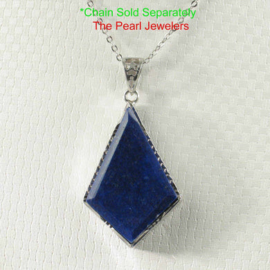 Classic Diamond Shaped Blue Lapis Pendant