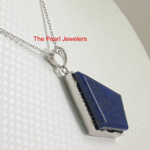 Classic Diamond Shaped Blue Lapis Pendant