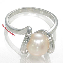 Load image into Gallery viewer, Classic .925 Sterling Silver Pink-Peach Pearl Ring