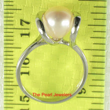 Load image into Gallery viewer, Classic .925 Sterling Silver Pink-Peach Pearl Ring