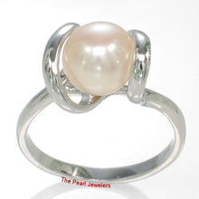Load image into Gallery viewer, Classic .925 Sterling Silver Pink-Peach Pearl Ring