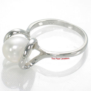 Classic .925 Sterling Silver White Pearl Ring