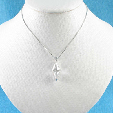 Crystal & CZ Fortune Silver Pendant