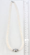 Load image into Gallery viewer, Gray Tahitian Pearl with F/W Pearls &amp; Silver Bali Beads Necklace