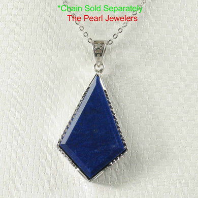 Diamond Shaped Blue Lapis Lazuli Pendant