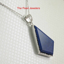 Load image into Gallery viewer, Diamond Shaped Blue Lapis Lazuli Pendant