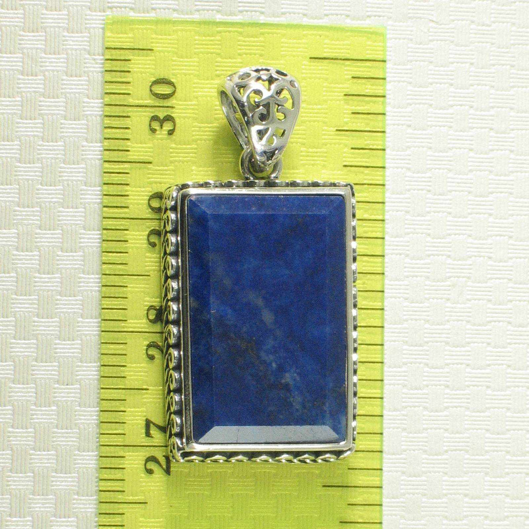 Handcrafted Blue Lapis Diamond Shape Pendant
