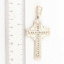 Load image into Gallery viewer, Diamond-Cut Sterling Silver Cross Pendant