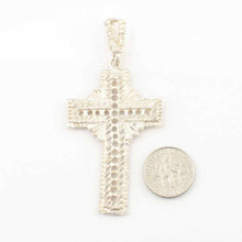Load image into Gallery viewer, Diamond-Cut Sterling Silver Cross Pendant