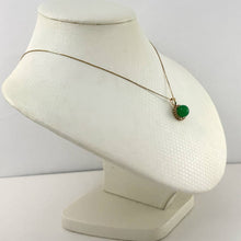 Load image into Gallery viewer, 14k Yellow Gold Diamond Green Jade Enhancer Pendant