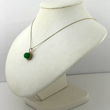 Load image into Gallery viewer, 14k Yellow Gold Diamond Green Jade Enhancer Pendant