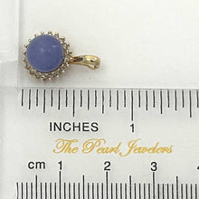 Load image into Gallery viewer, 14k Yellow Gold Diamond Lavender Jade Enhancer Pendant