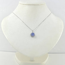 Load image into Gallery viewer, 14k White Gold Diamond Lavender Jade Enhancer Pendant