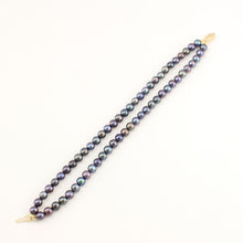 Load image into Gallery viewer, 14k Yellow Gold Clasp Double-Strand Peacock Freshwater Pearl Bracelet