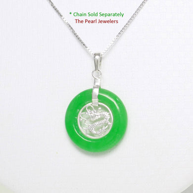 Dragon Carved Green Jade Pendant