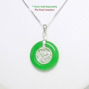 Dragon Carved Green Jade Pendant