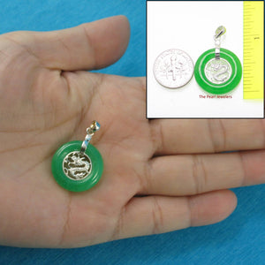 Dragon Carved Green Jade Pendant