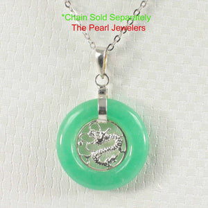 Dragon Carved Green Jade Pendant