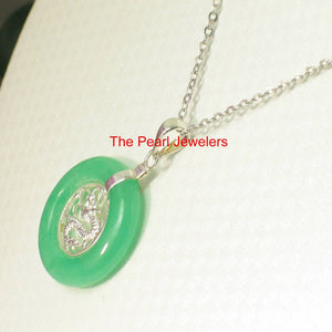 Dragon Carved Green Jade Pendant