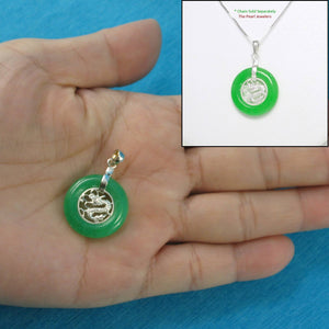 Dragon Carved Green Jade Pendant