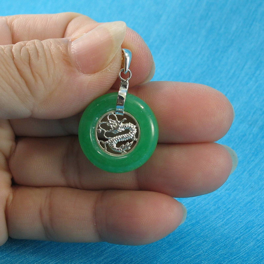 Dragon Carved Green Jade Pendant