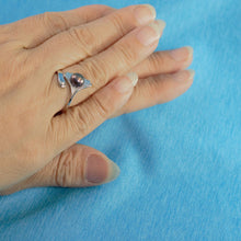 Load image into Gallery viewer, Silver .925 Eggplant Freshwater Cultured Pearl Shell-Style Adjustable Ring